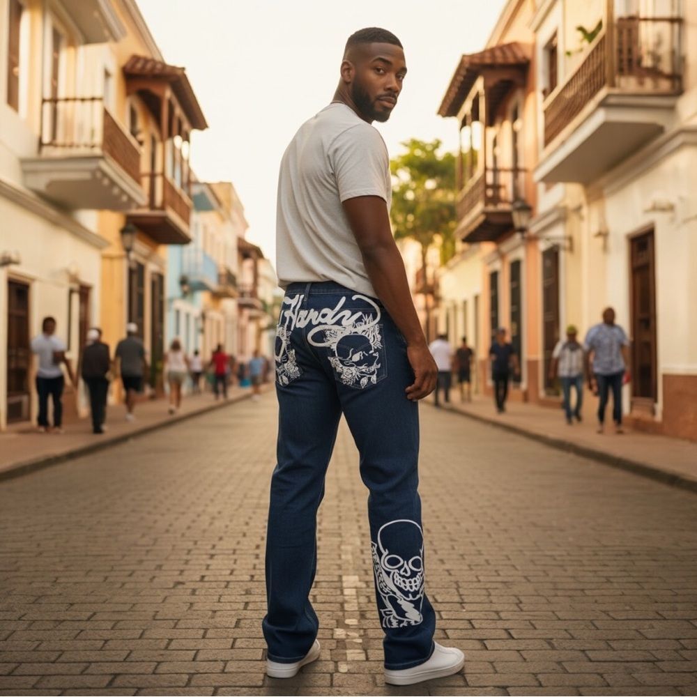 VINTAGE ED HARDY SKULL JEANS